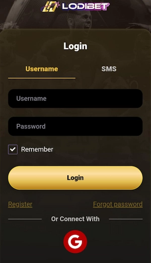 Log in to your account